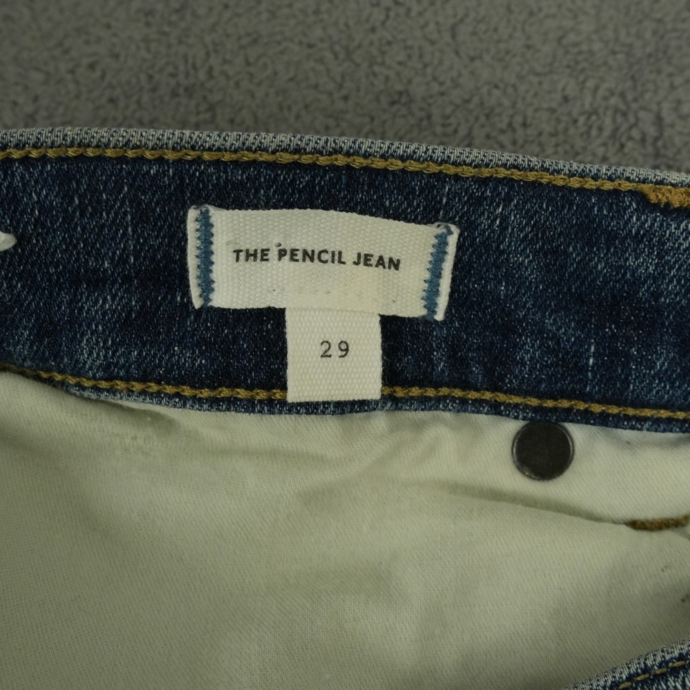 Madewell The Pencil Jean Womens 29(31x29.5) Blue High Rise Slim Straight - Picture 7 of 16